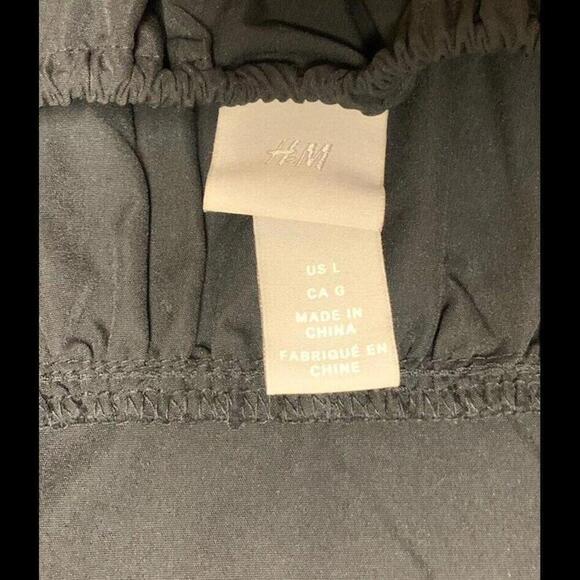 H&M Women’s Size Large Black Sun Dress Puff sleeve Vacation A-Line Cut - Picture 15 of 15